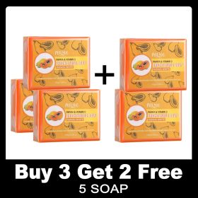 AILKE Naural Kojic Acid Soap for Hyperpigmentation - Kojic & Papaya Soap for Brighter Skin, Reduce Dark Spots, Even Skin Tone (Smell: Buy 3 get 2 free)
