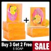AILKE Organic Lemon Slices Soap Bar, Helps Clear Spots Breakouts and with Oily Skin Control, Face & Body Wash, For Women & Men