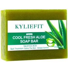 KYLIEFIT Organic Aloe Vera Soap Bar- Face, Hand, and Body Wash - Cleansing & Moisturizing, Remove Black Spots, Skin Glowing (Smell: 1 Sopa)