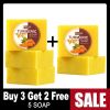 AILKE Organic Turmeric Soap Bar, Whiten, Reduce Acne, Pimples, Blackheads, Brightening, Clean Skin, Even Skin Tone