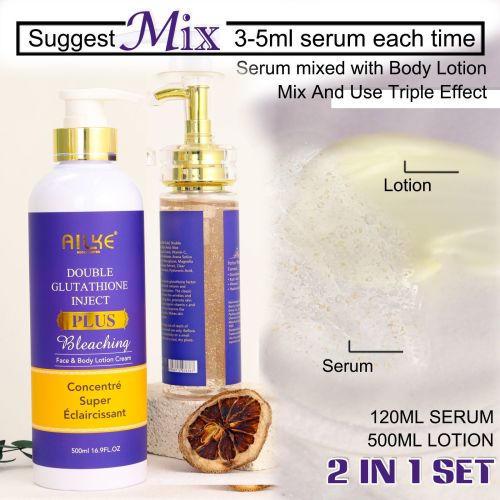 AILKE Double Glutathione PLUS Serum, Lightening, Even Toning, Stains Removal, Skin Glowing Face Serum For All Skin Types