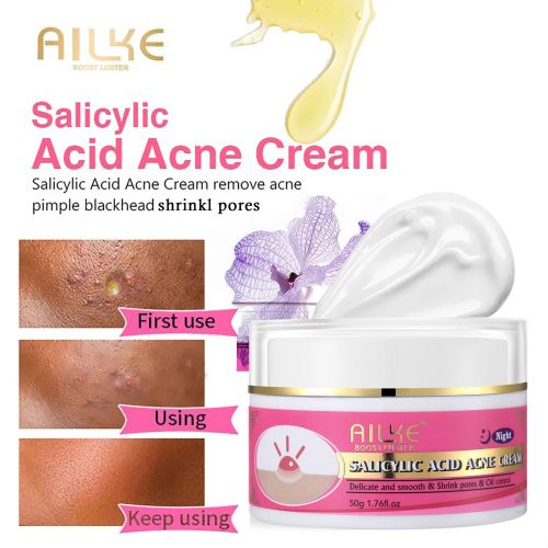 AILKE Daily Reduce Acne Face Cream, Clean Stains, Oil Control, Fast Absorb, Smoothes & Repair Damage Skin, for Women & Men