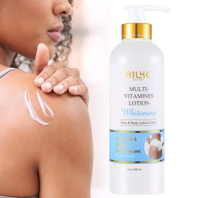 AILKE Multi Vitamin Brightening Body Lotion With Vitamins A,E,B3,B5, Increase Skin Radiance, Even Skin Tone, Moisturizer Cream (Color: Lotion)