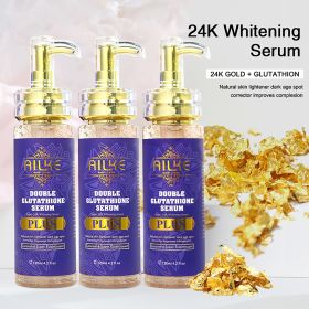 AILKE Glutathione PLUS Skin Care Set, Advanced Lightening Lotion, Moisturizes softens skin, Skin Glowing Range for Men Women (Color: 3 Bottle Serum)