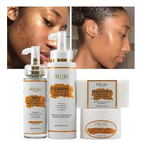 AILKE Vitamin C Skin Care Set, Lightening, Brightening, Moisturizing, Clean Skin, Even Toning for Women and Men (Color: 4 in 1 Set)
