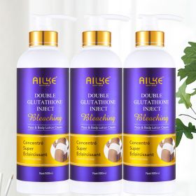 AILKE Double Glutathione Whitening Skin Care, Lightening, Remove Dark Spots, Skin Radiant, Moisturizing, Hydrating, Smooth (Color: 3pack lotion)
