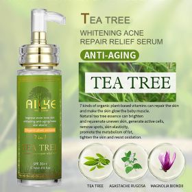 AILKE Face And Body Whitening Serum,Hydration Moisturizing, Dark Spots Remover, Skin Glowing,Wrinkle Treatment 100ML/3.52FL.OZ (NET WT: Tea Tree Serum)