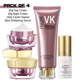 AILKE Lightening Face Cream, Antioxidant, Radiant Skin, Firming, With Sodium Hyaluronate, Clean Skin Facial Cream (Color: pack of 4)