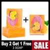 AILKE Organic Lemon Slices Soap Bar, Helps Clear Spots Breakouts and with Oily Skin Control, Face & Body Wash, For Women & Men