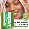 KYLIEFIT Cool Fresh Aloe Vera Soap Bar for All Skin Types, Reduce Spots, Oil Control, Deep Clean, 150g/ 7 oz